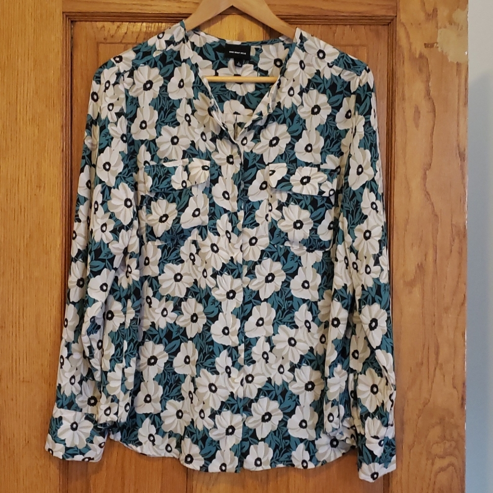 Who, What, Wear Button-up, Floral Blouse